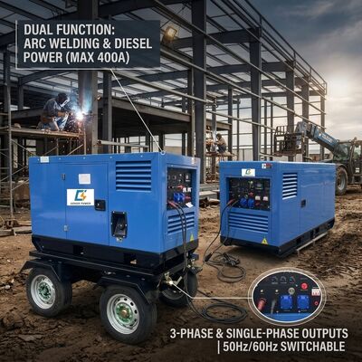 Denyo podobny 400A 600A 480Amps Arc MMA MIG DC spawacz Diesel Self Starter Generator spawania
